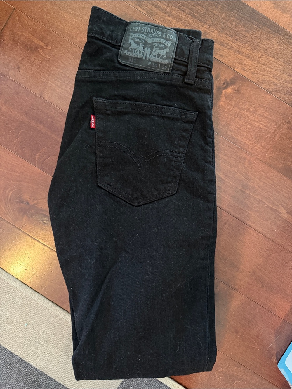 Levi's Men's Black Slim Straight Jeans